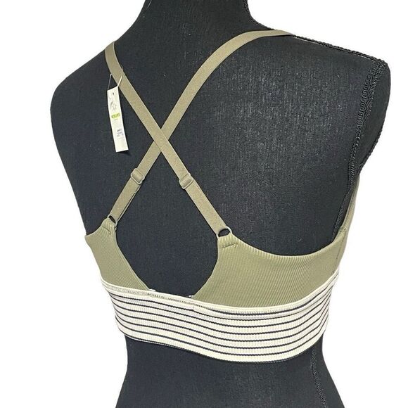 Aerie Sage Green Offline Ribbed Scoop Sports Bra - Picture 2 of 8